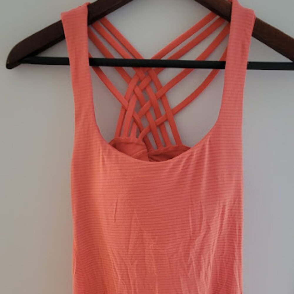 Ladies Lululemon Top, Orange, Size Small